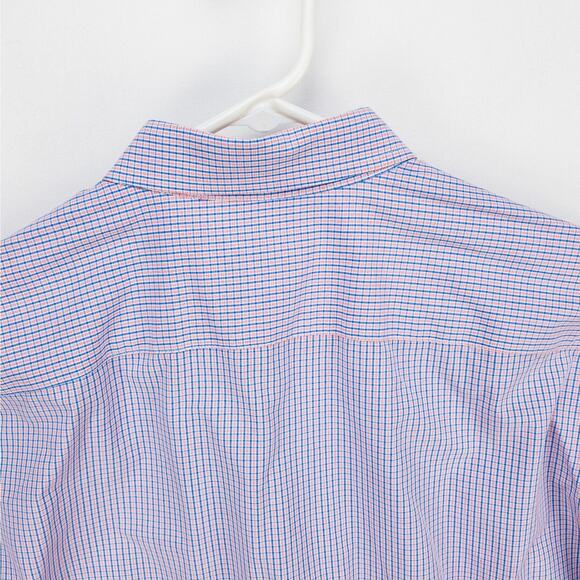 UNTUCKit Men’s Button Down Shirt XL Blue Grid Cotton Long Sleeve Business Casual - Picture 10 of 11